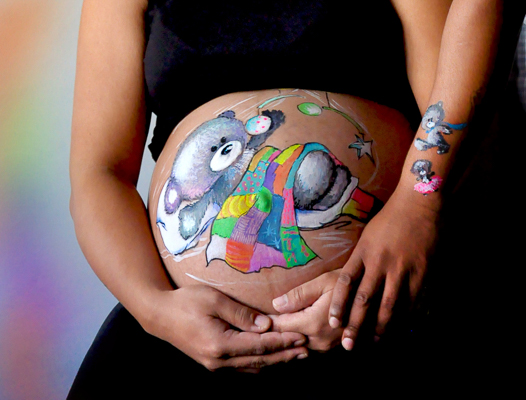 Babyshower Bellypaint Looklab Fotoshoot