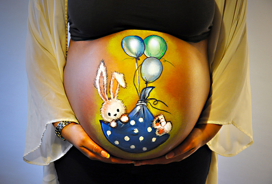 Babyshower Bellypaint Looklab Rotterdam