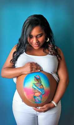 Babyshower Bellypaint Looklab Fotoshoot